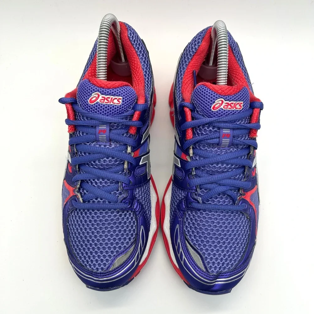 Asics Gel-Nimbus Shoes 14 Women 7.5 Purple Red Silver Running Sneakers Y2K Retro